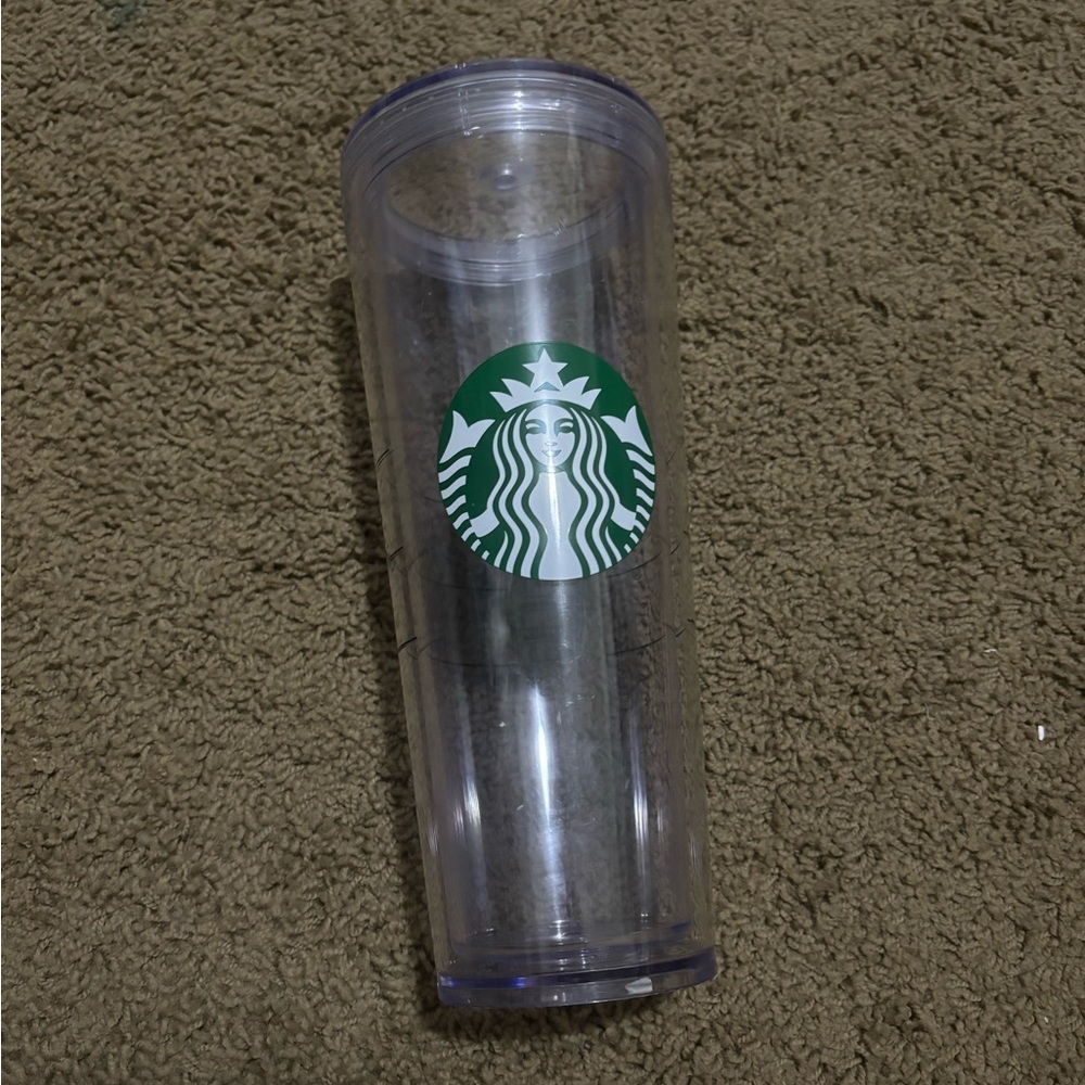 Starbucks plastic cold tumbler in clear